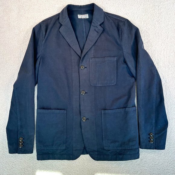 Wallace and Barnes Other - Wallace and Barnes Chore Blazer Slim Fit Cotton Linen Blend Navy Blue Size